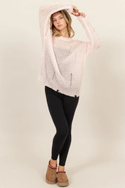 HYFVE Distressed Long Sleeve Knit Top **FALL DEBUT SALE** on Simply Obsessed