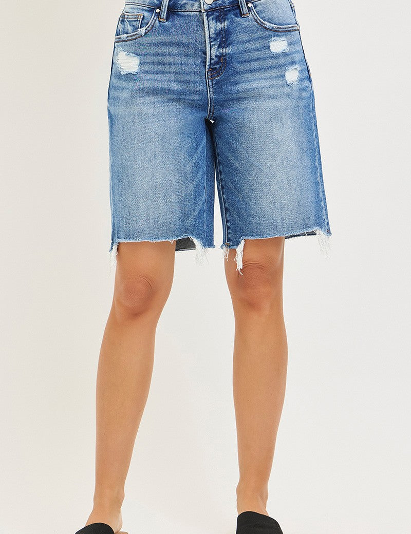 RISEN Tummy Control Slouchy Bermuda Shorts on Simply Obsessed