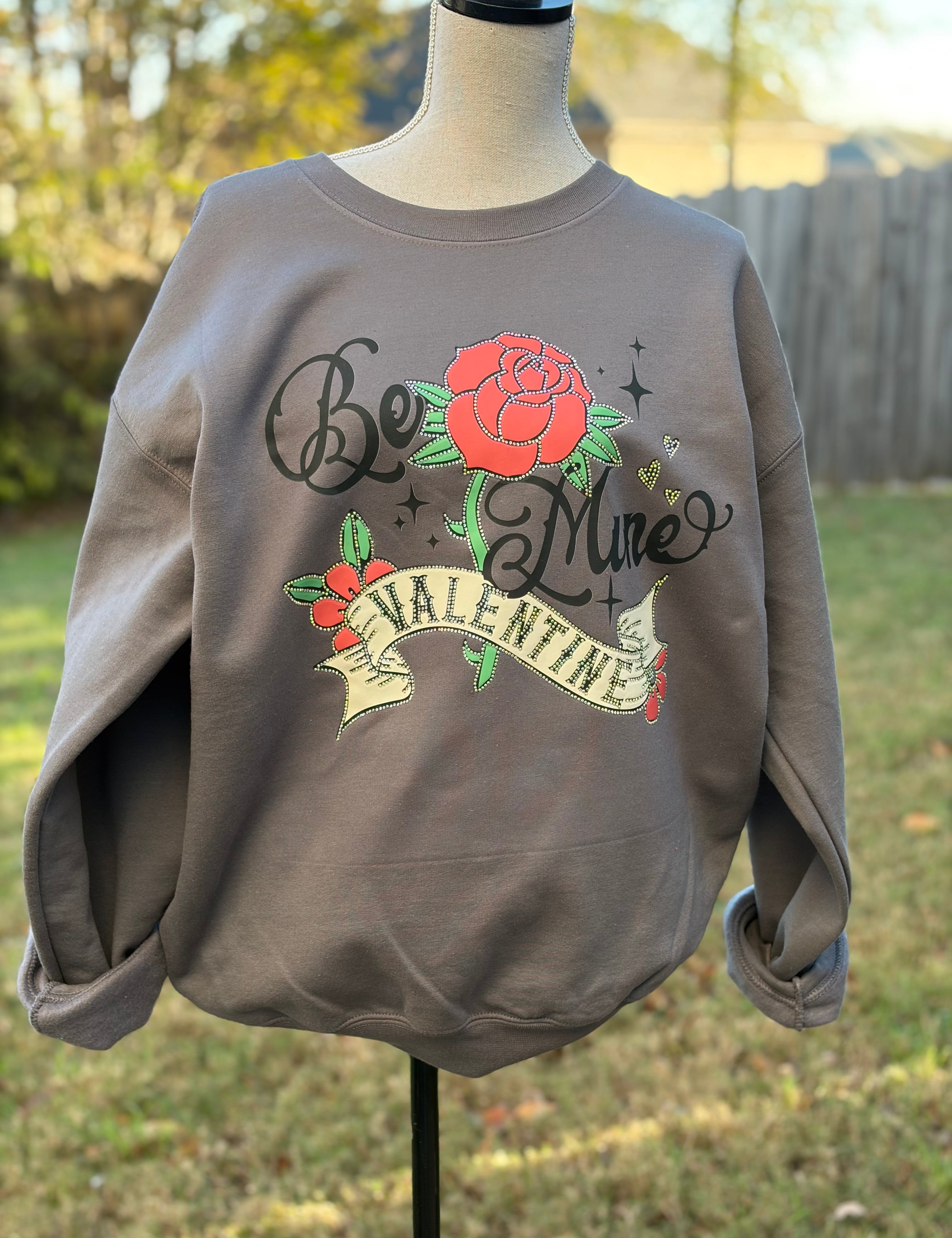 T-SHIRT JUNKIE Crystal Be Mine Sweatshirt on Simply Obsessed