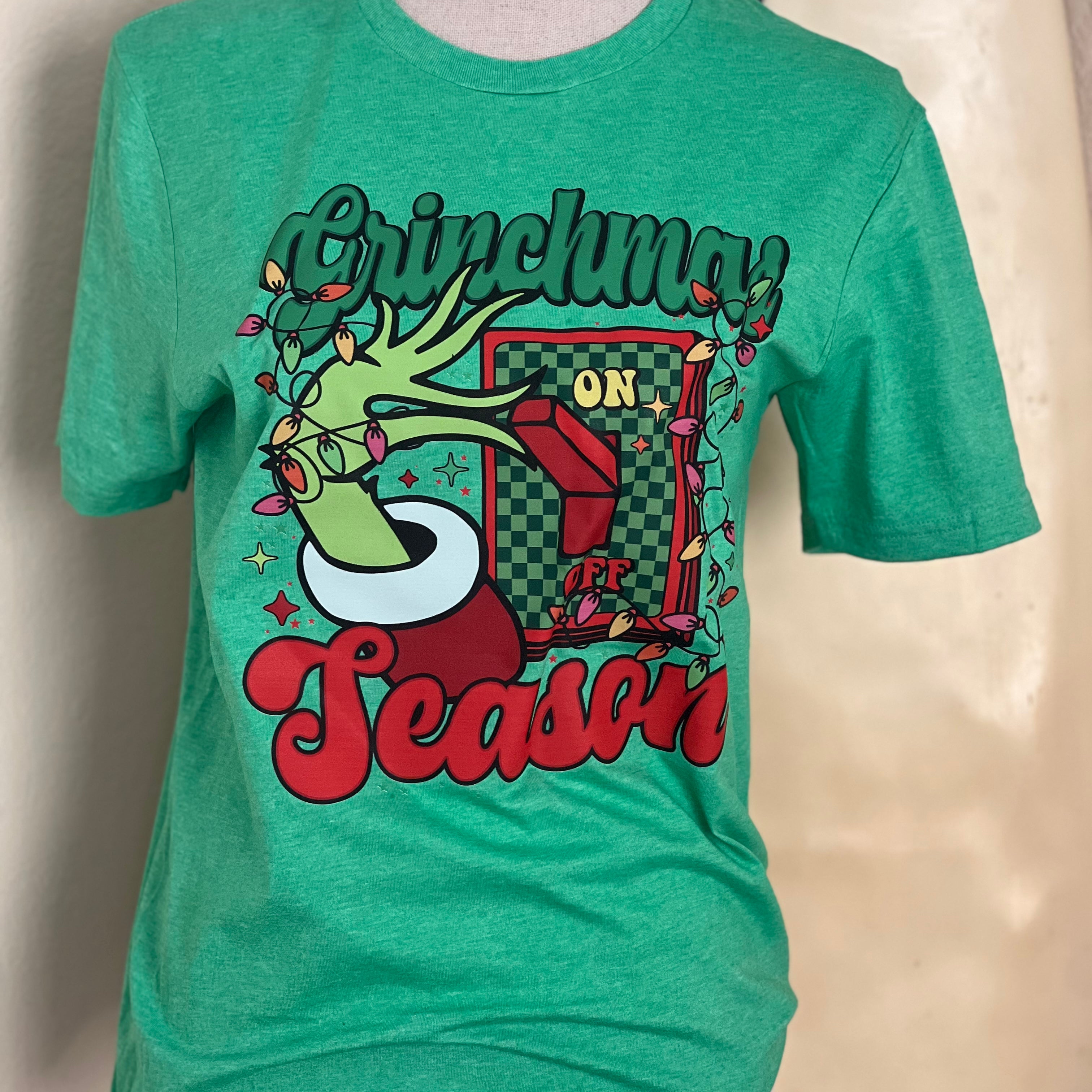 T-SHIRT JUNKIE Grinchmas Season Tee on Simply Obsessed