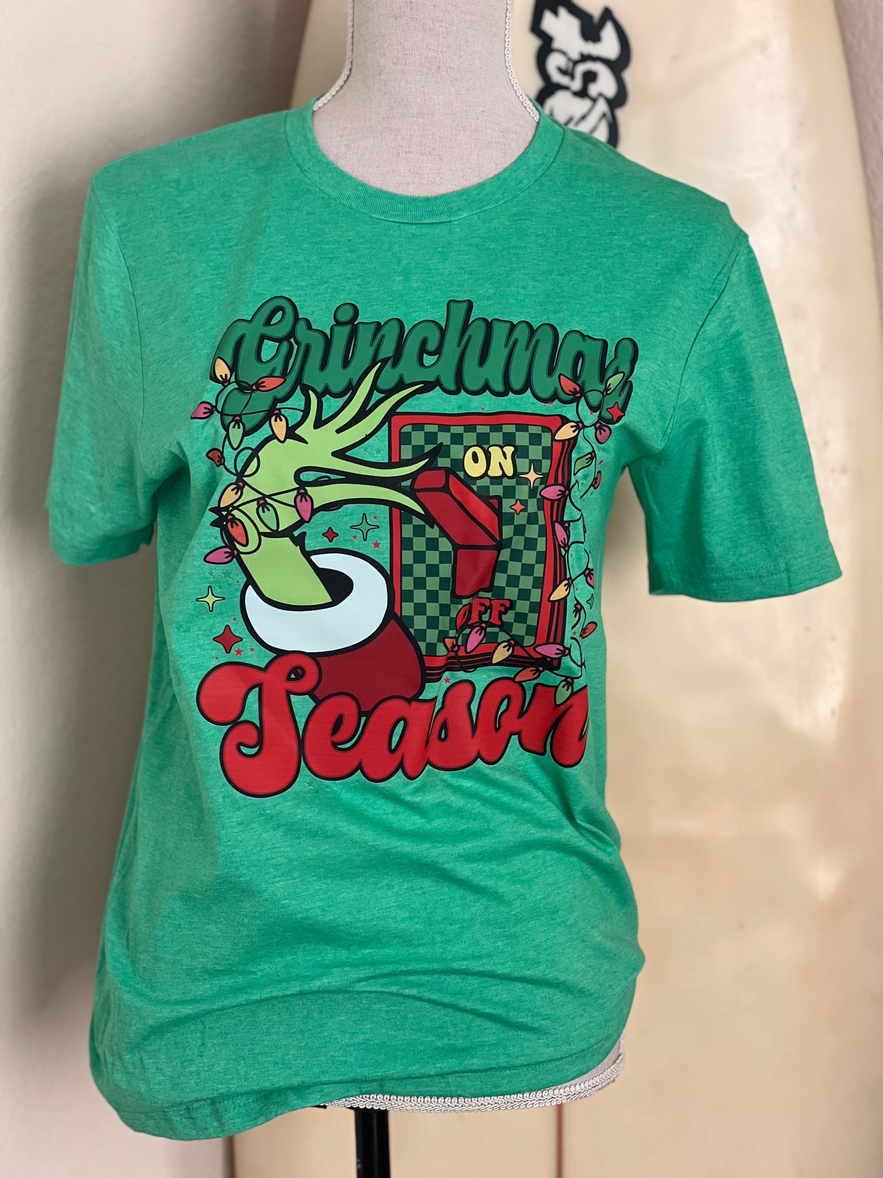 T-SHIRT JUNKIE Grinchmas Season Tee on Simply Obsessed