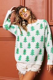 BiBi Pearl Beads Tree Pattern Christmas Sweater on Simply Obsessed