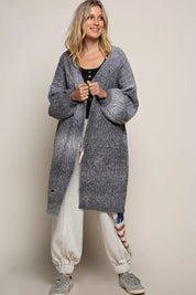 POL Distressed Cable-Knit Ombre Dying Cardigan on Simply Obsessed