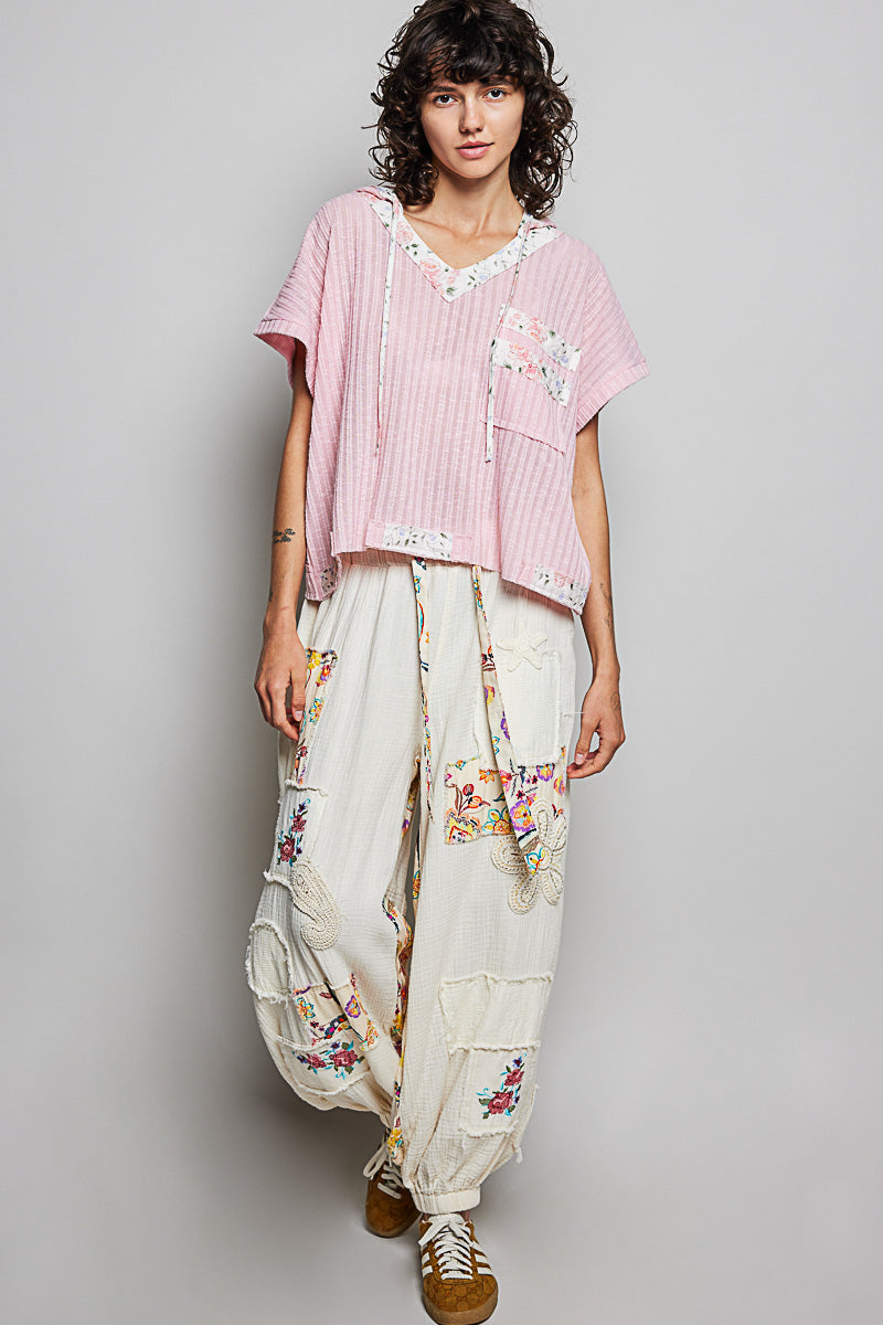 POL Short Sleeve Hooded Top with Back-Open Detail. **SALE** on Simply Obsessed