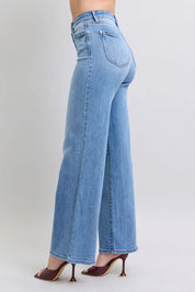 JUDY BLUE Full Size Wide Leg Jeans with Pockets on Simply Obsessed