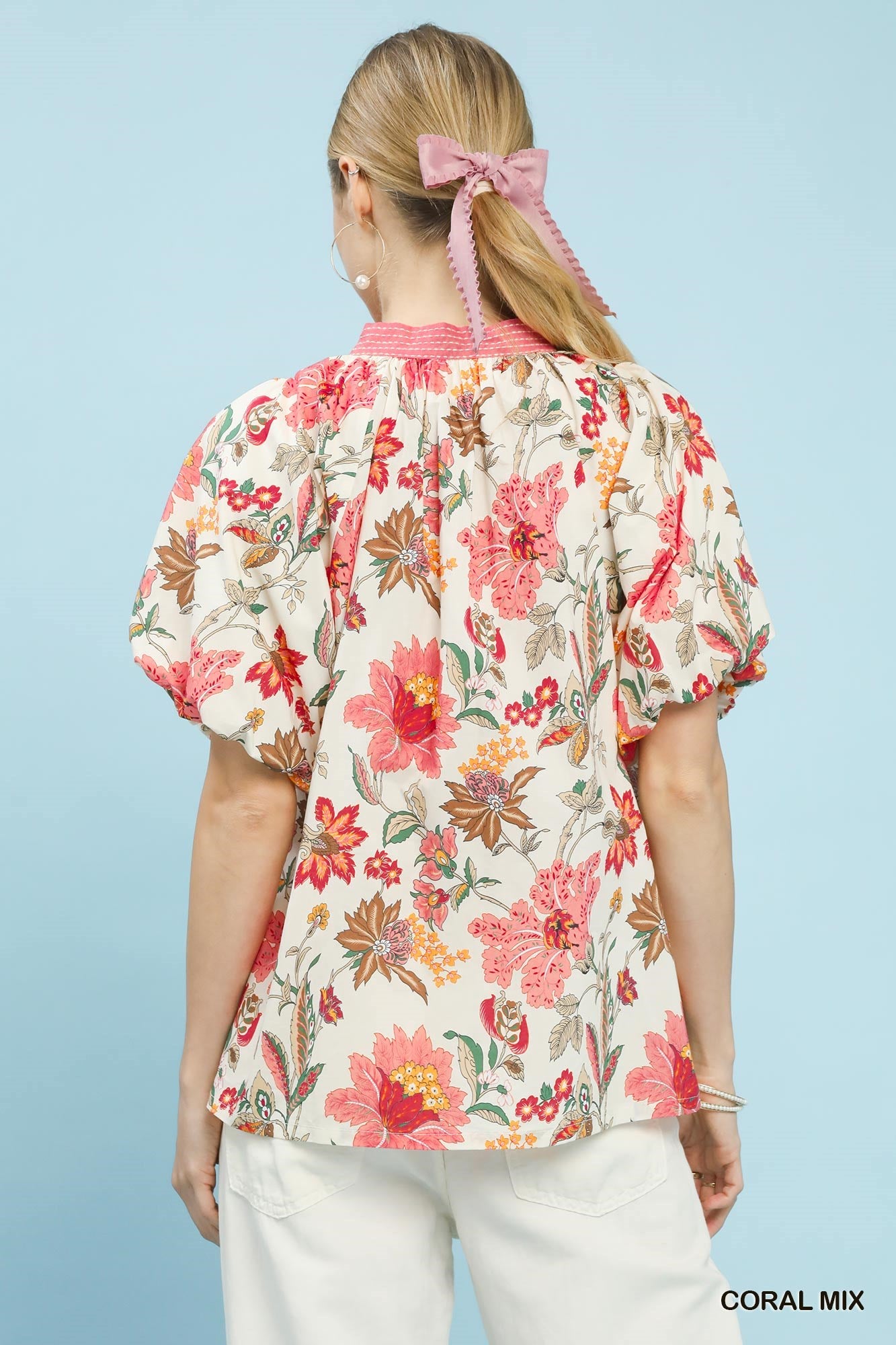 UMGEE Mix Floral Puff Sleeve Blouse **SALE** on Simply Obsessed