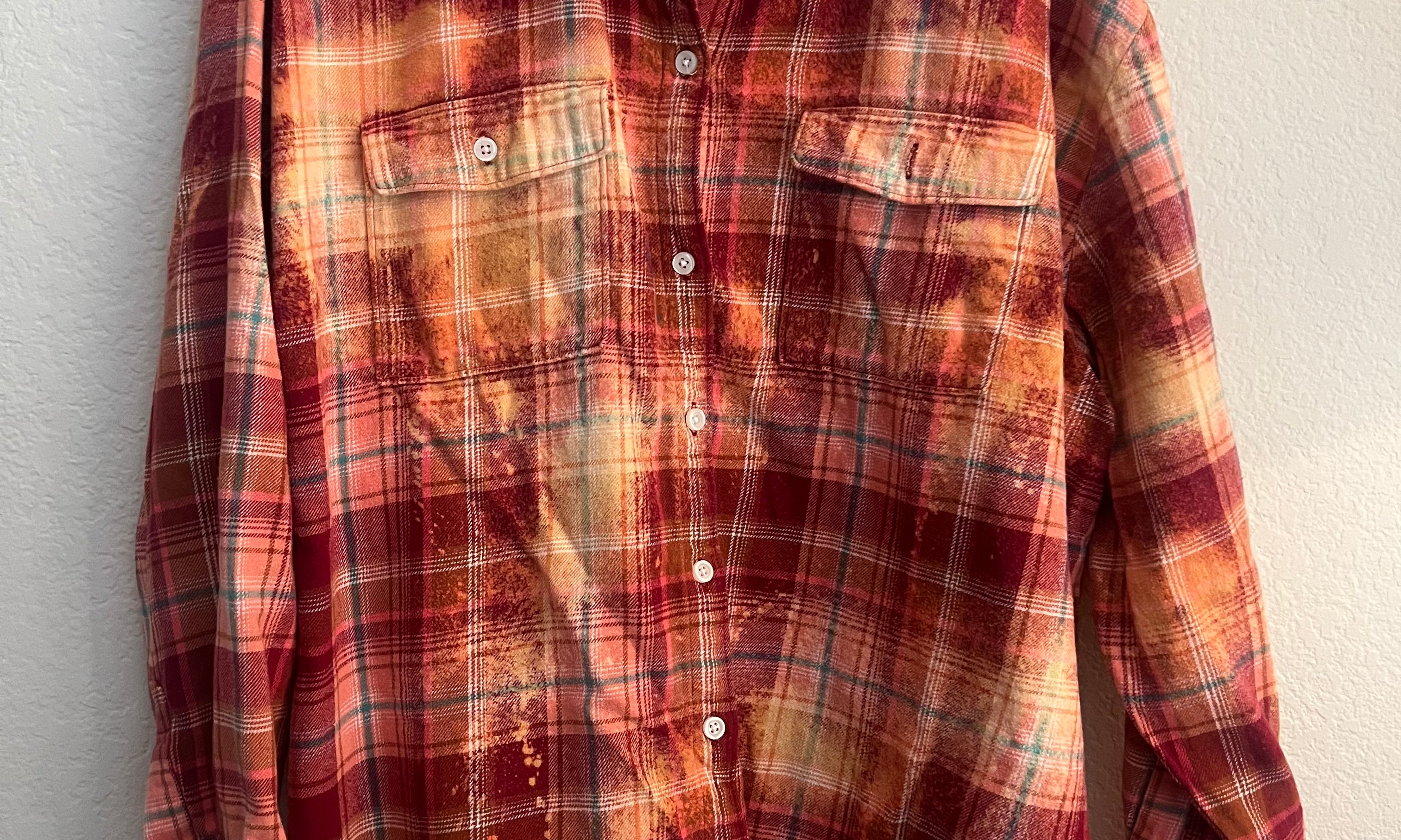 Malibu Hippie #212 2XL Bleached Flannel on Simply Obsessed