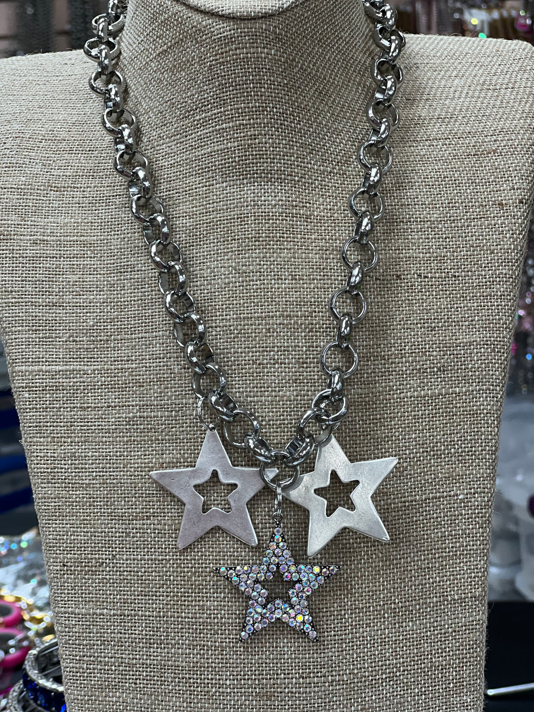 ATG Triple Star Chain Necklace on Simply Obsessed