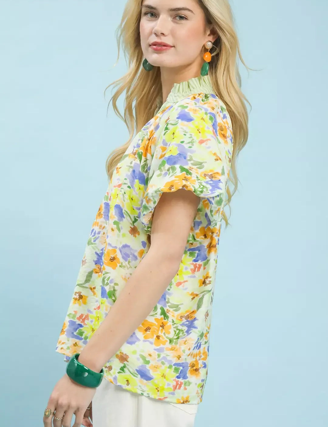 UMGEE Watercolor Floral Top on Simply Obsessed