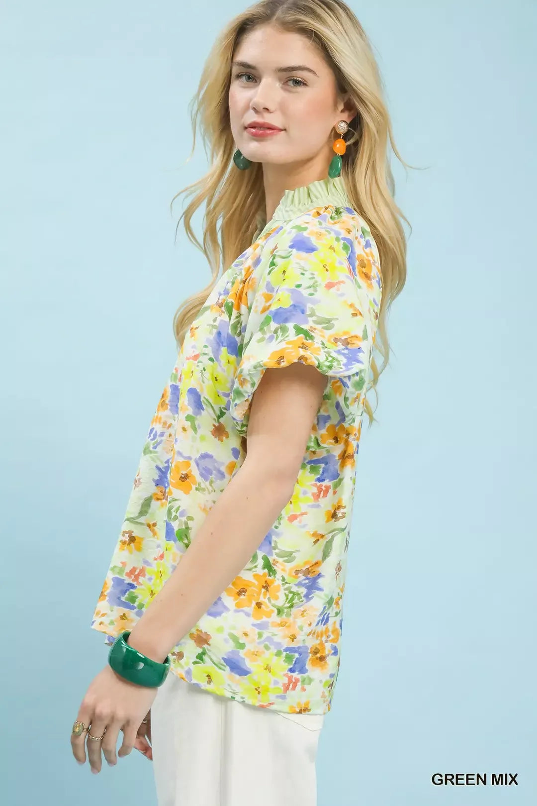 UMGEE Watercolor Floral Top on Simply Obsessed