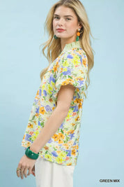 UMGEE Watercolor Floral Top on Simply Obsessed