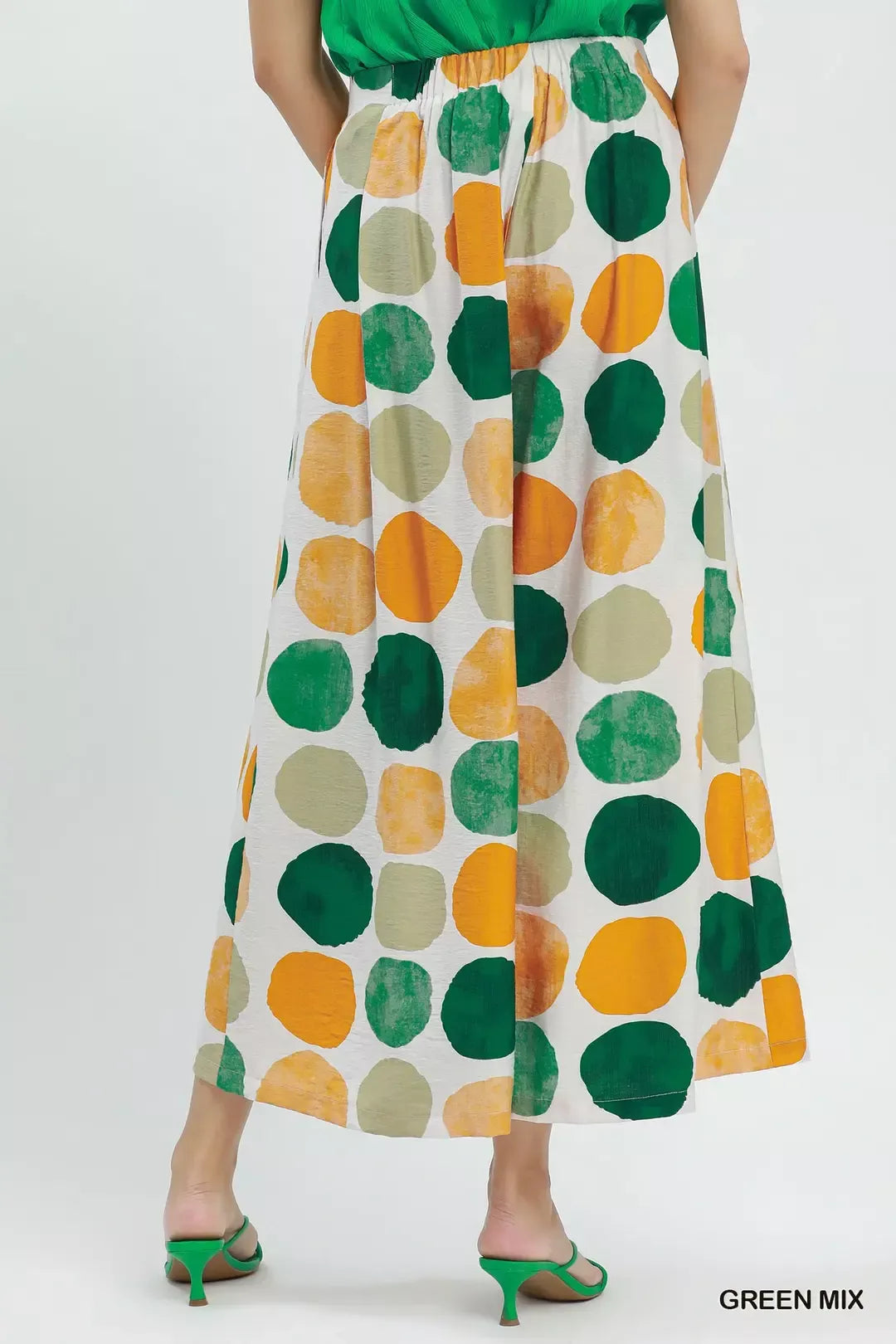 UMGEE Dot Print Wide Leg Pants on Simply Obsessed