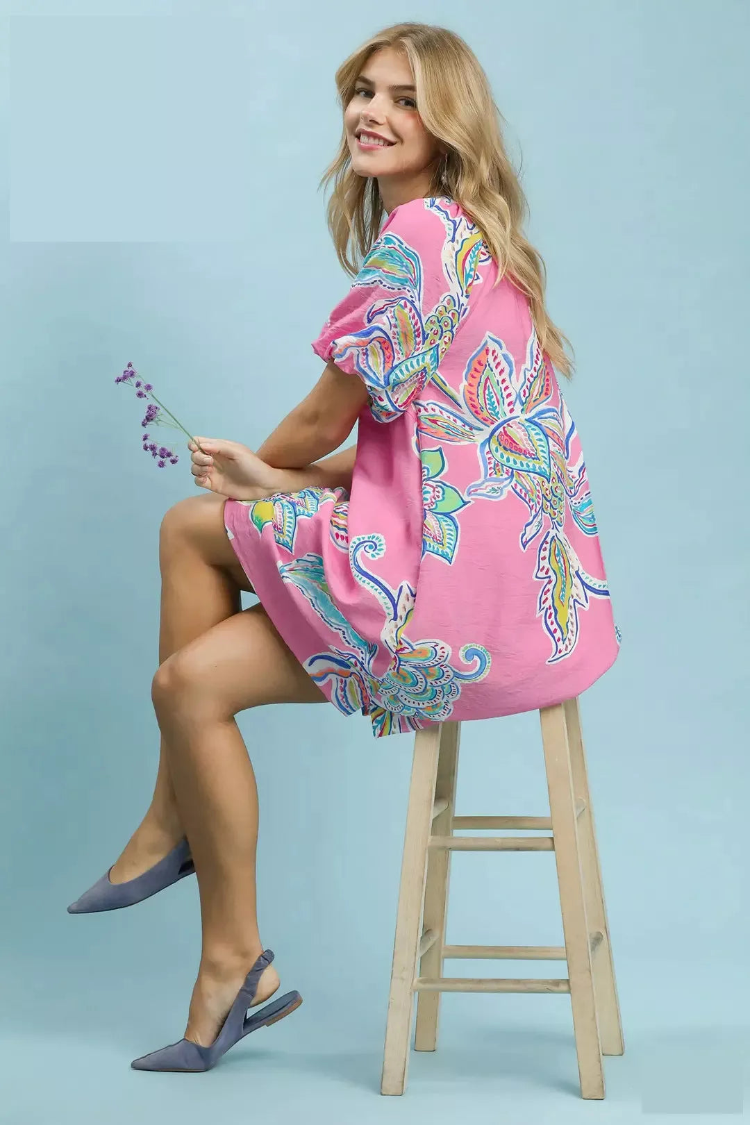 UMGEE Boho Floral Print Mini Dress with Pockets **DEBUT SALE** on Simply Obsessed