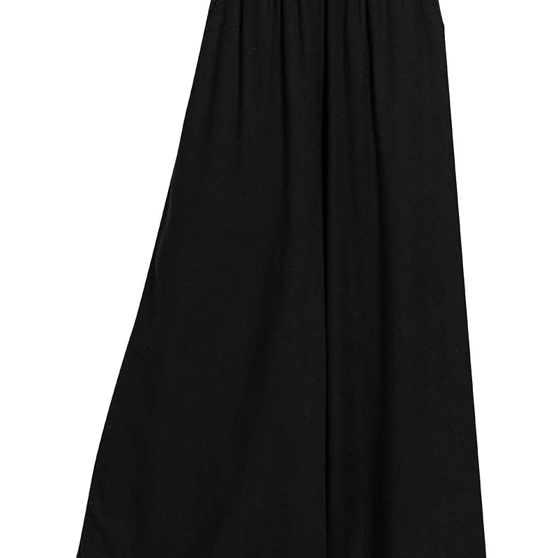 ZENANA Woven Pleated Linen Blend Wide Leg Pants on Simply Obsessed