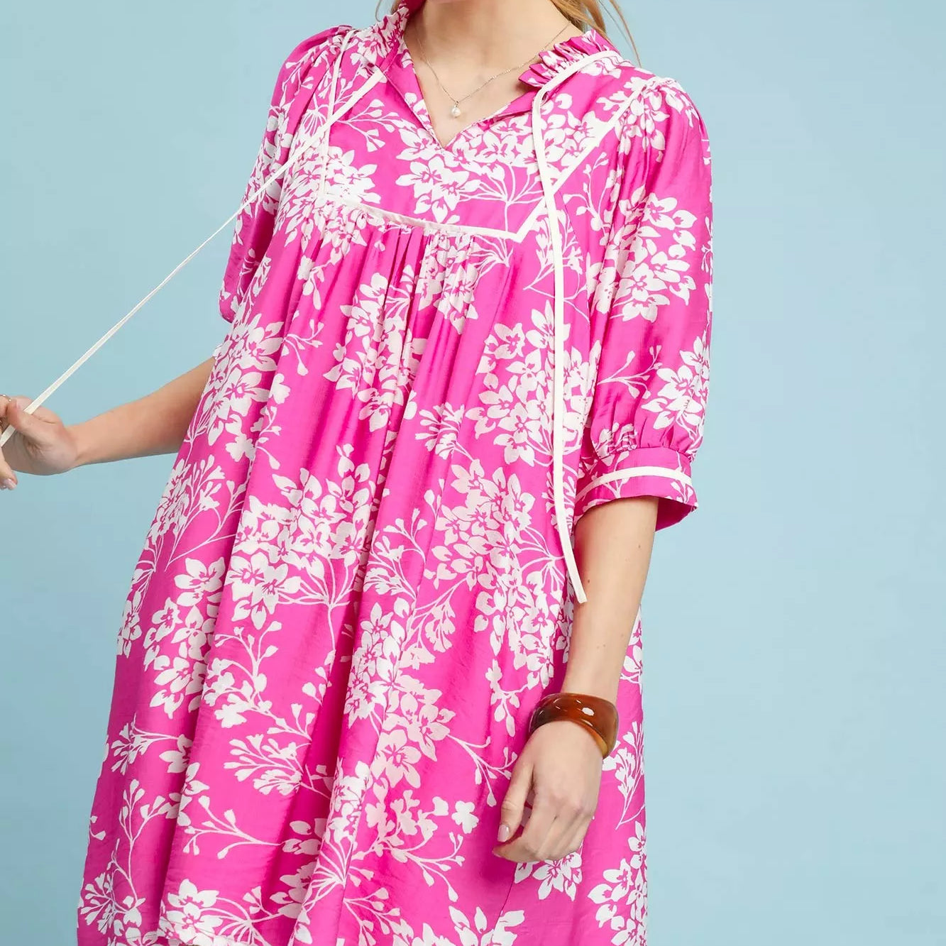 UMGEE Floral Babydoll Dress with Pockets on Simply Obsessed