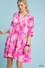 UMGEE Floral Babydoll Dress with Pockets on Simply Obsessed