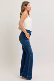 Judy Blue High-Waisted Flare Jeans with Front Pockets on Simply Obsessed