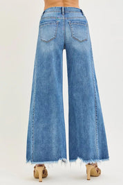 RISEN High Rise Ankle Wide Jeans on Simply Obsessed