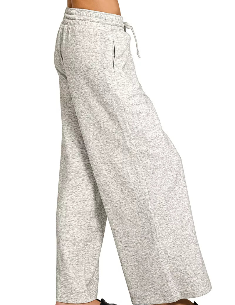 ZENANA Scuba Drawstring Wide Leg Pants on Simply Obsessed