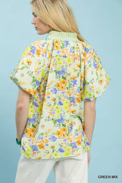 UMGEE Watercolor Floral Top on Simply Obsessed