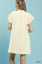 UMGEE Ruffle Flutter Sleeve Dress on Simply Obsessed