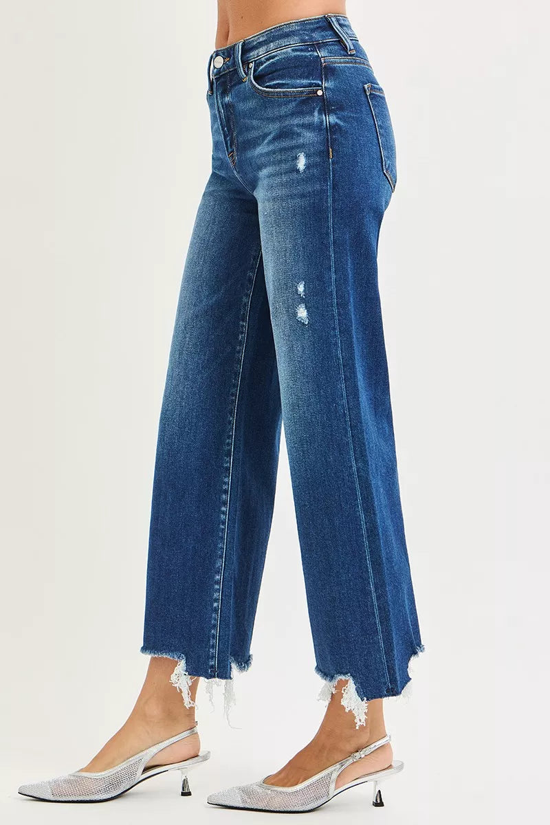 RISEN High Rise Crop Wide Leg Jeans on Simply Obsessed