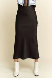 Davi & Dani High Waist Midi Skirt on Simply Obsessed