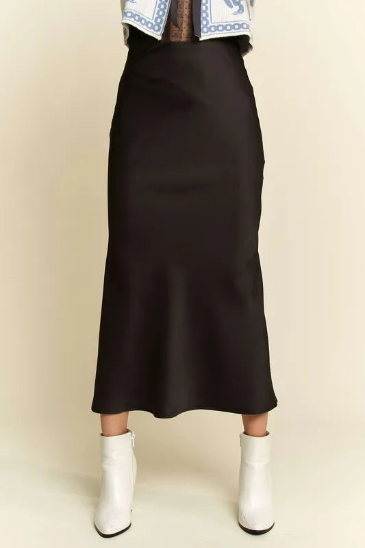 Davi & Dani High Waist Midi Skirt on Simply Obsessed