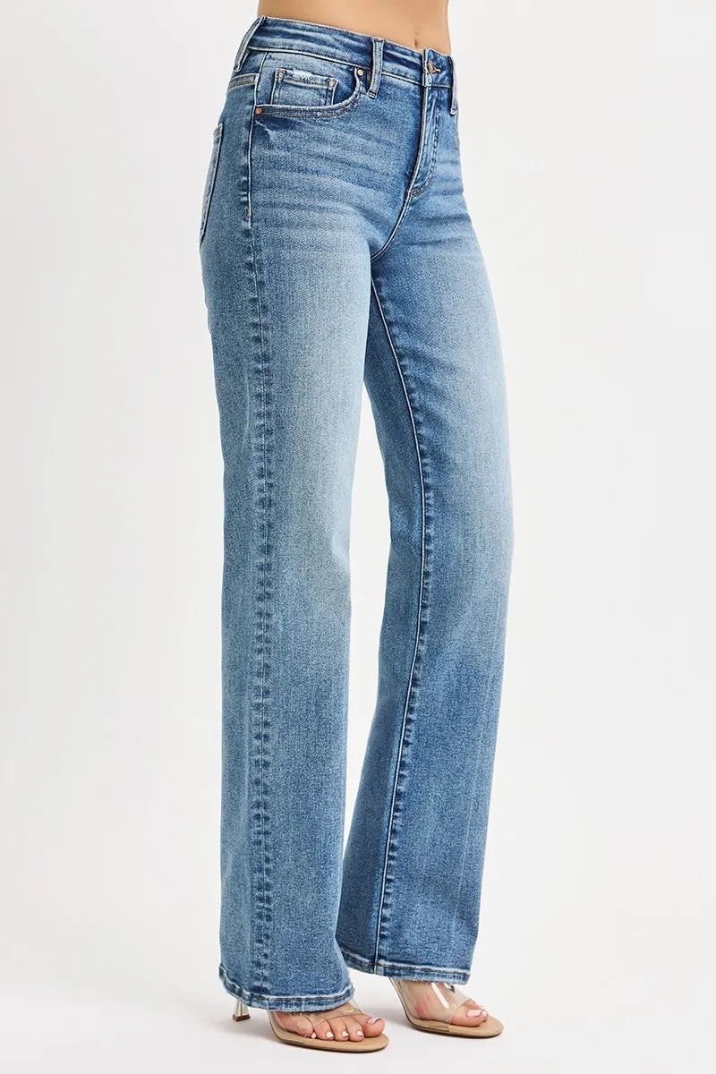 RISEN Full Size Tummy Control High Rise Straight Jeans Plus Size on Simply Obsessed
