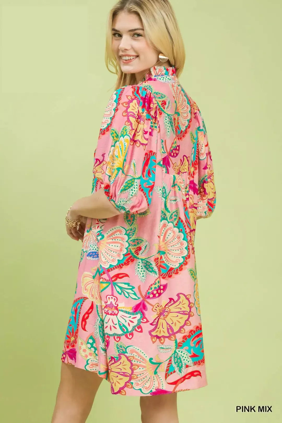 UMGEE Paisley Print Mini Dress on Simply Obsessed