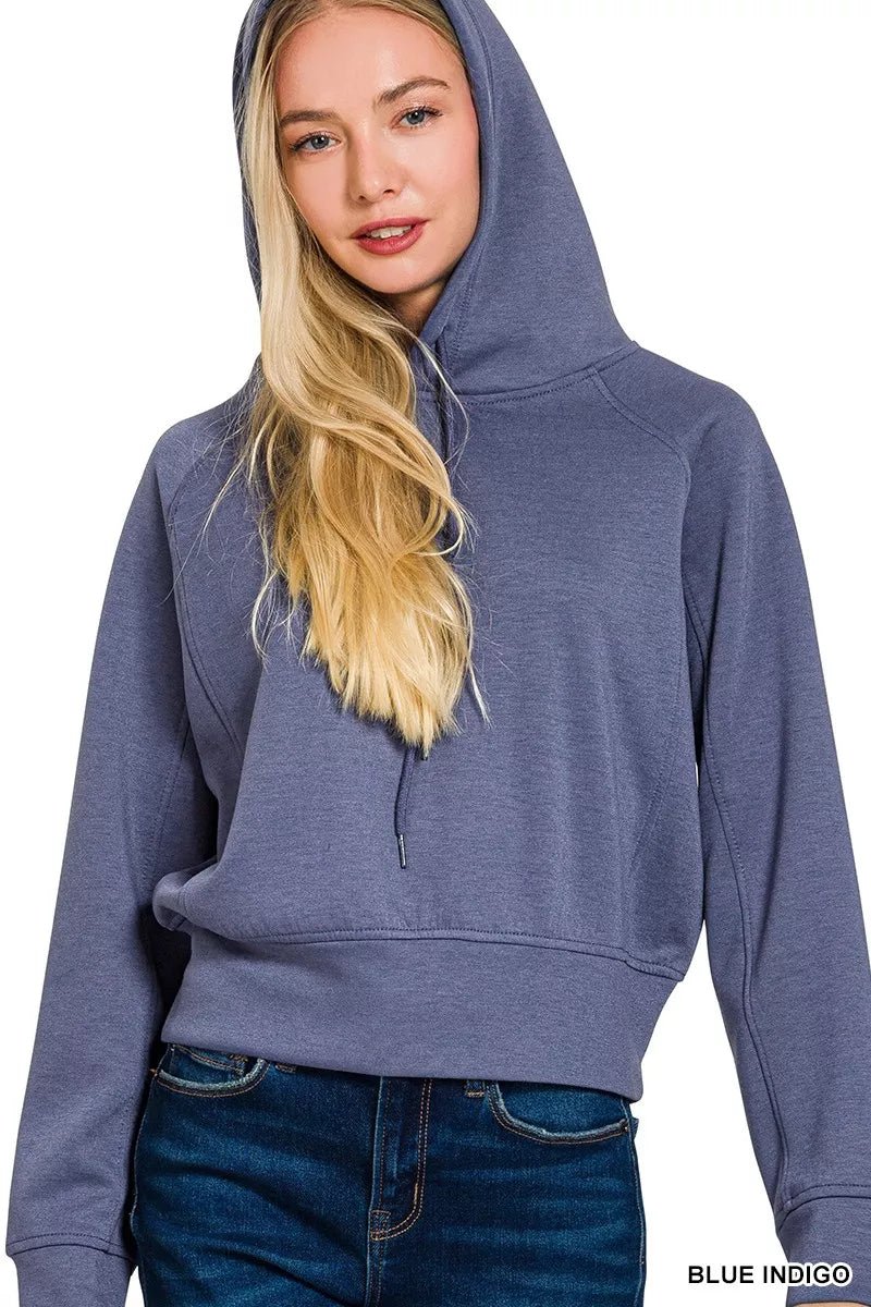 ZENANA Drawstring Scuba Hoodie on Simply Obsessed