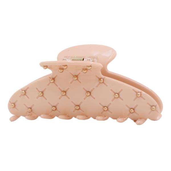 Light Pink Studded Claw Clip by JOIA Accessories on Simply Obsessed