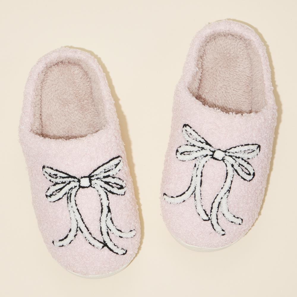 Pink Bow Slippers by JOIA Accessories on Simply Obsessed