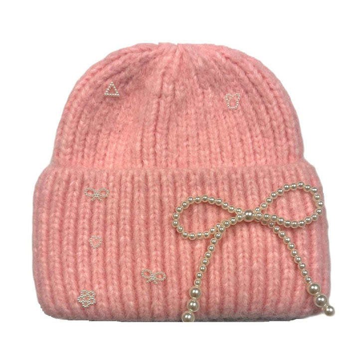 Pearl Bow Beanies by JOIA Accessories on Simply Obsessed