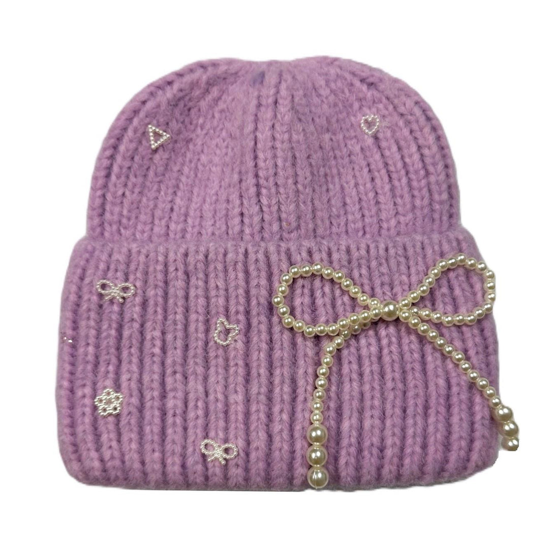 Pearl Bow Beanies by JOIA Accessories on Simply Obsessed