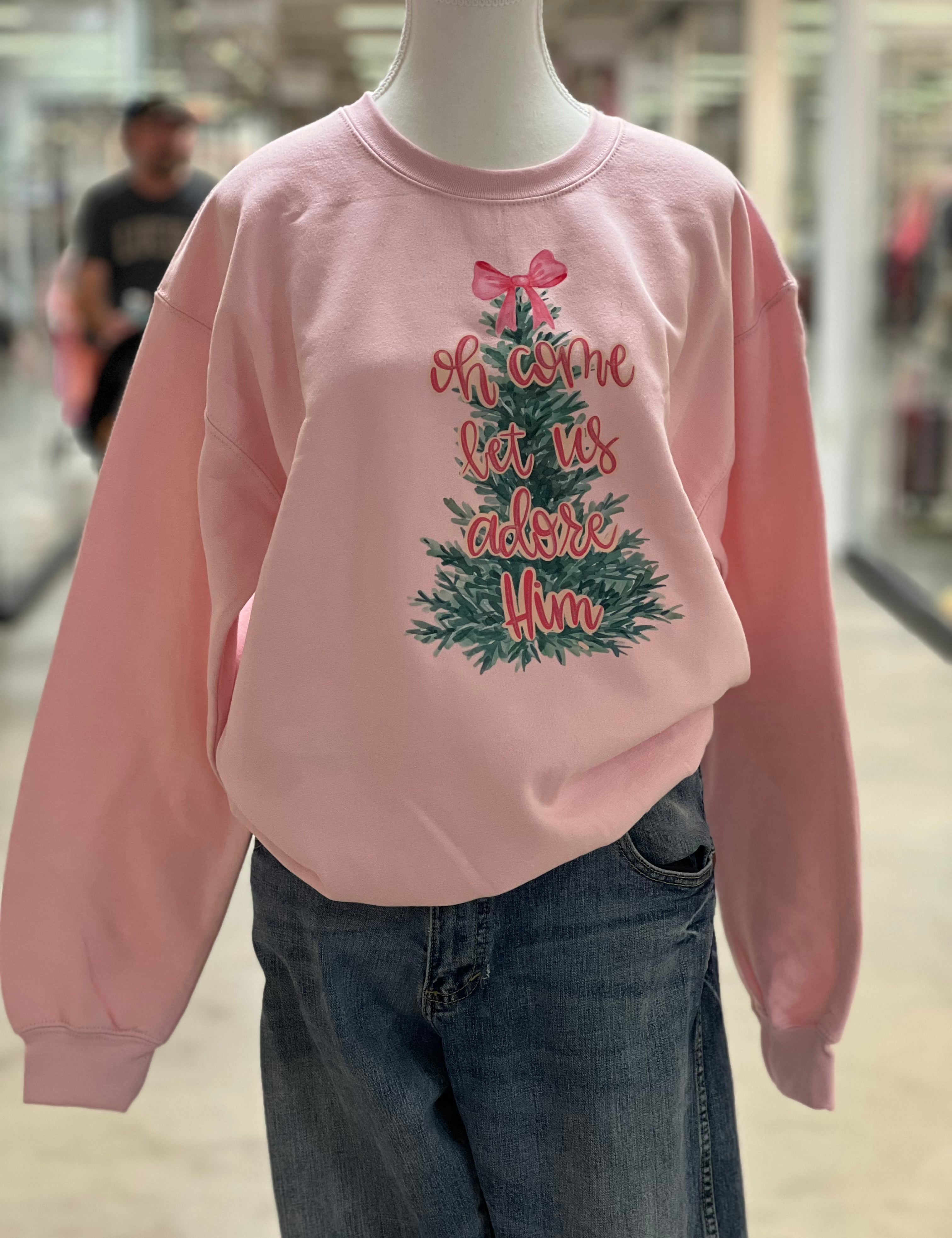 P&PD Oh Come Let Us Adore Him Sweatshirt on Simply Obsessed