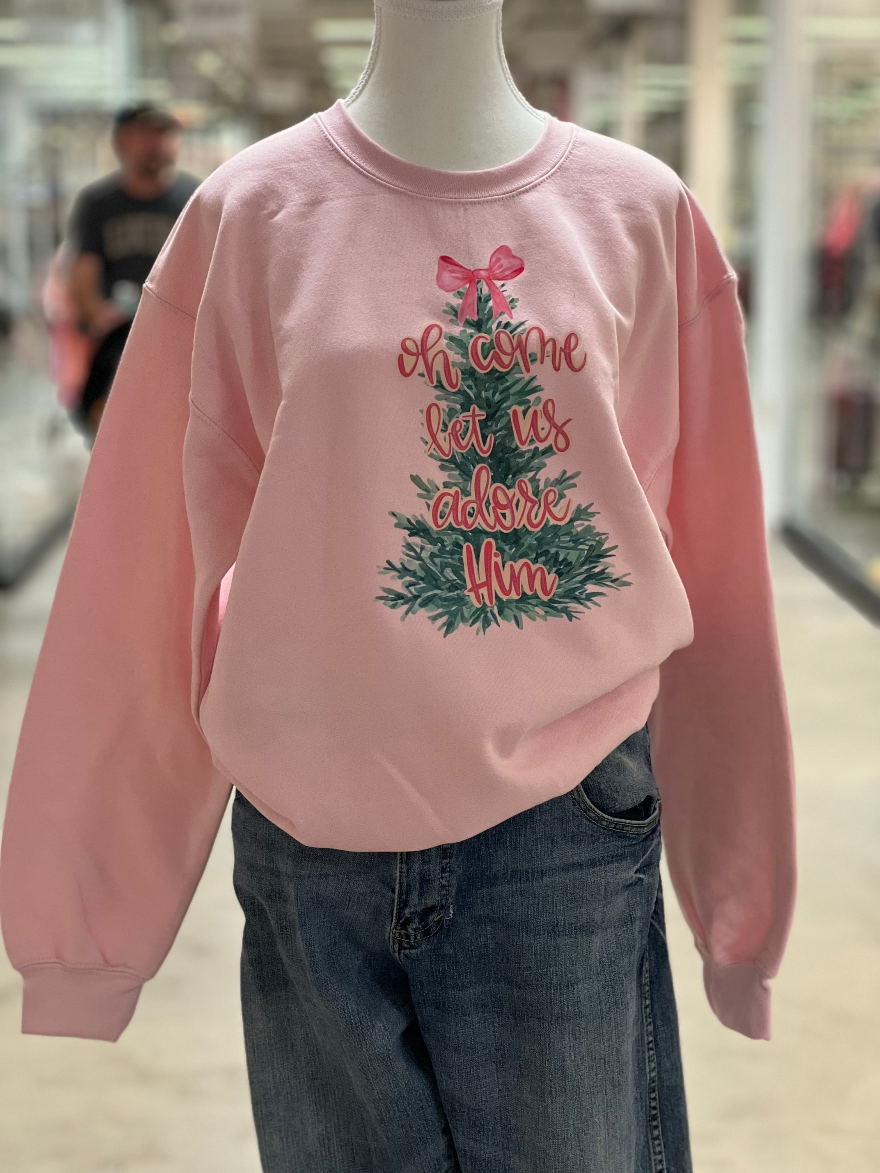 P&PD Oh Come Let Us Adore Him Sweatshirt on Simply Obsessed