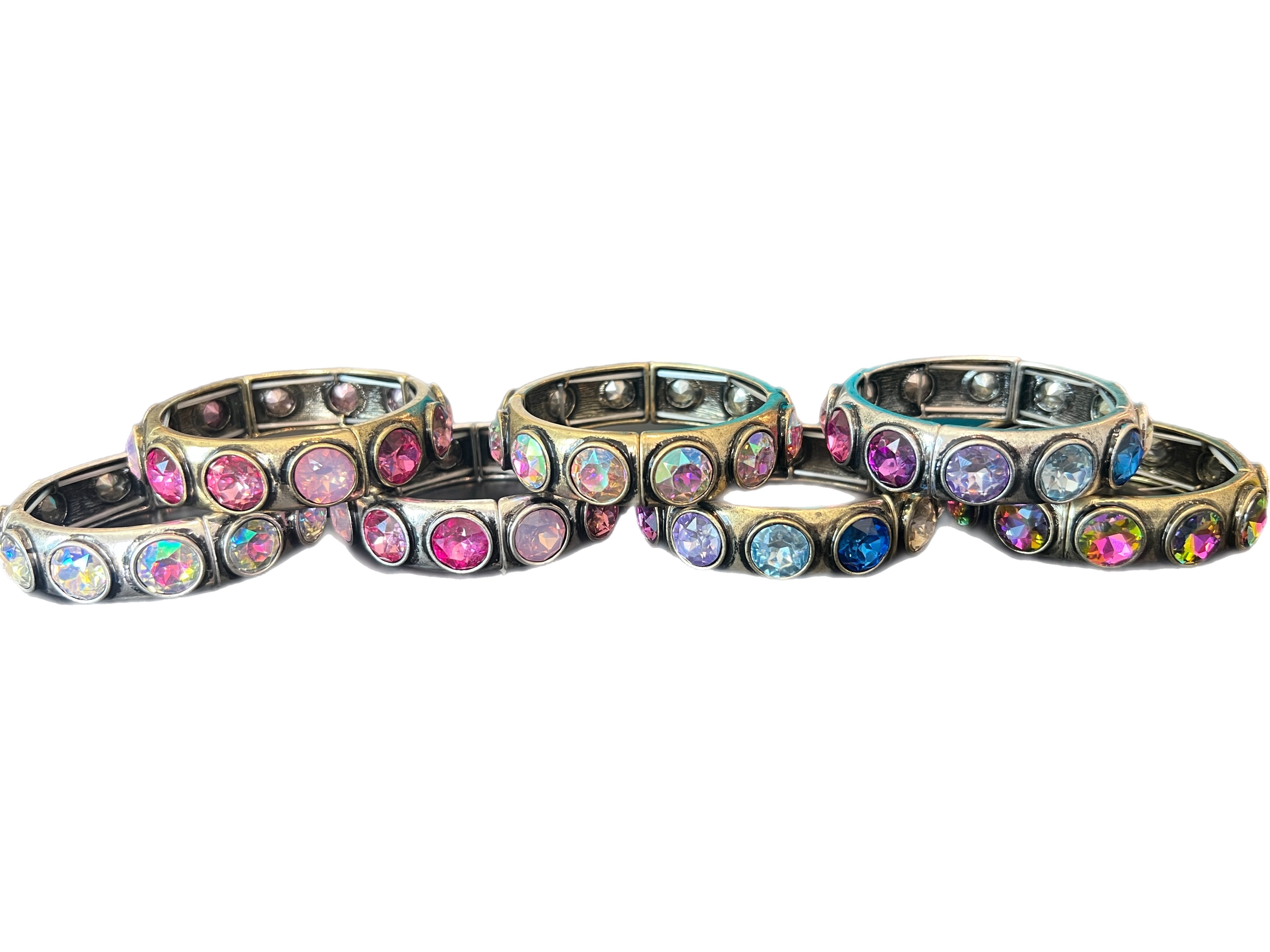 ATG Round Crystal Stretch Bracelets