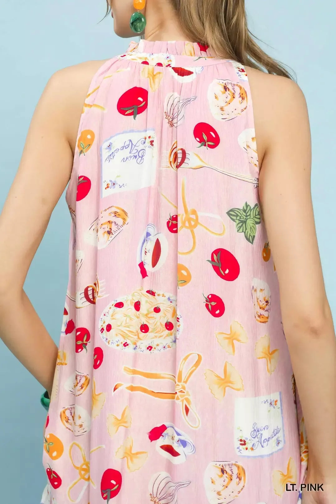 UMGEE Abstract Print Tiered Halter Midi Dress on Simply Obsessed