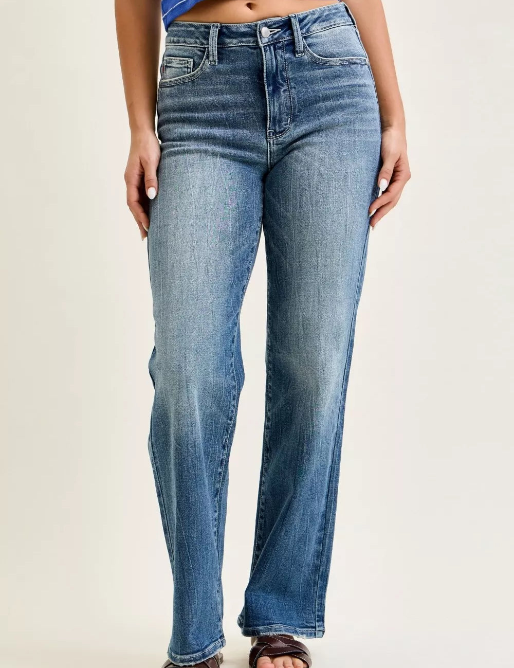 JUDY BLUE Mid Rise 90s Straight Jeans on Simply Obsessed
