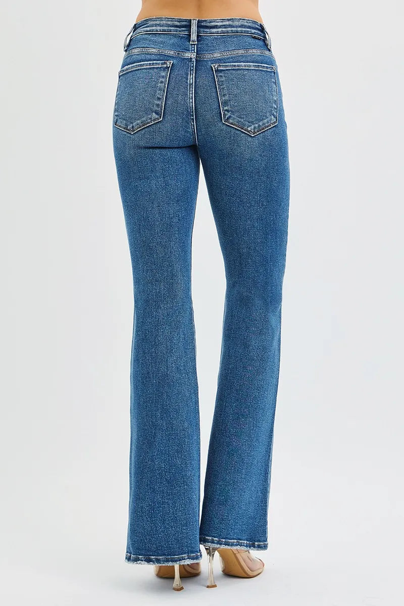 RISEN Full Size Tummy Control High Rise Flare Jeans Plus Size on Simply Obsessed