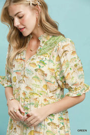 Umgee Print Tiered Midi Dress on Simply Obsessed