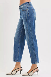 RISEN High Rise Crop Straight Jeans on Simply Obsessed