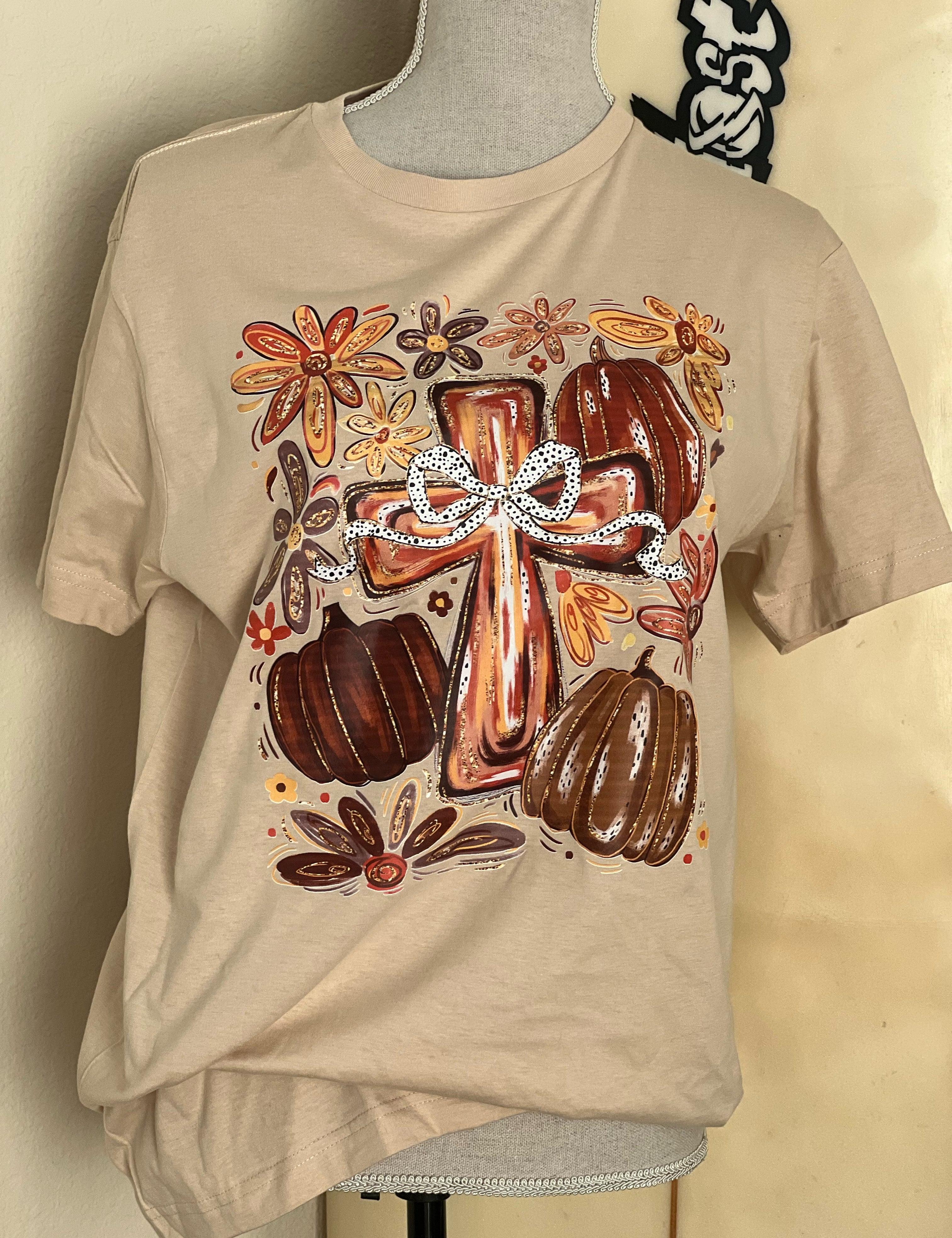 T-SHIRT JUNKIE Fall Cross Tee on Simply Obsessed