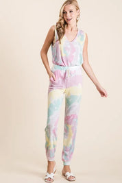 BiBi Tie Dye French Terry Casual Pants on Simply Obsessed