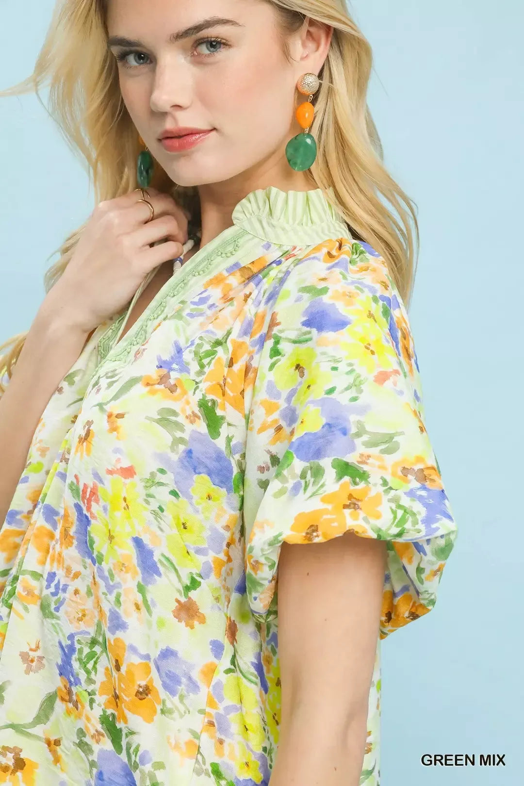 UMGEE Watercolor Floral Top on Simply Obsessed