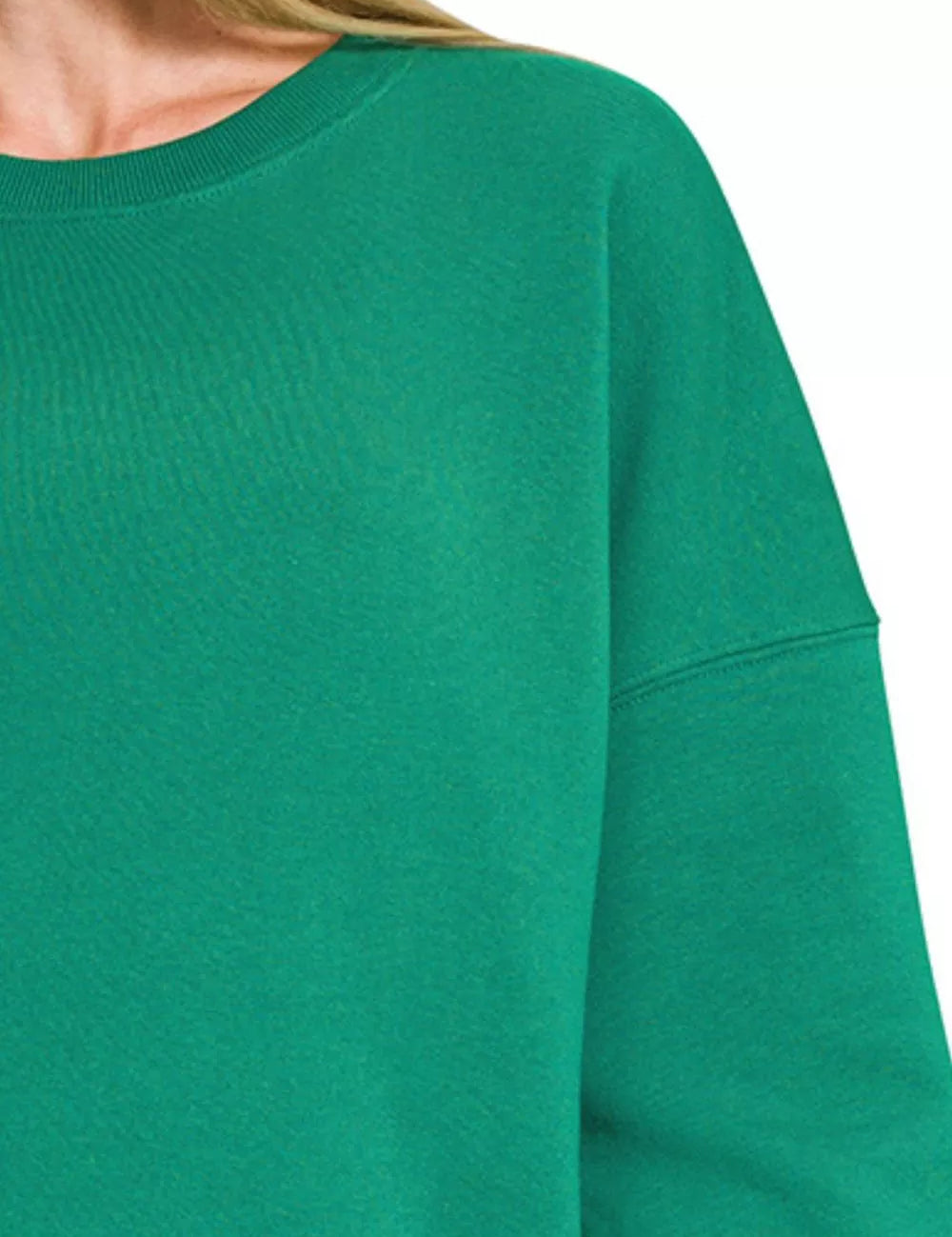 Zenana Fleece Hi-low Boyfriend Sweatshirts With Pockets on Simply Obsessed