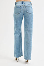 RISEN Full Size Low Rise Ankle Boyfriend Distressed Jeans Plus Size on Simply Obsessed