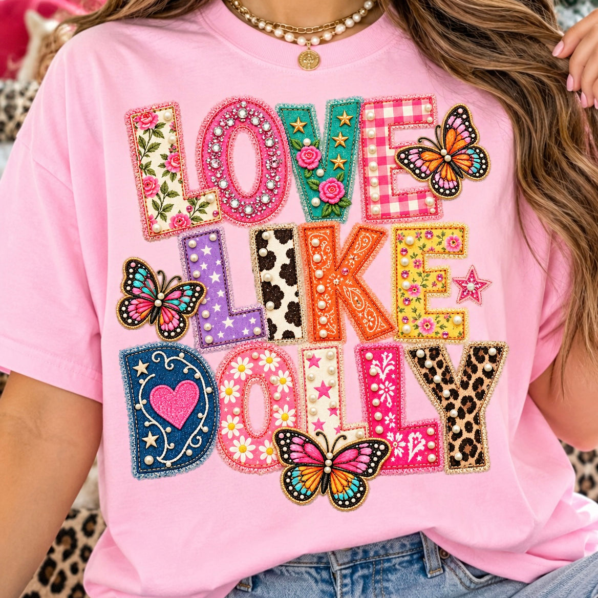 WS: T-SHIRT JUNKIE Love Like Dolly Bling Tee-DIRECT TO GARMENT on Simply Obsessed