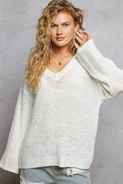 POL Oversized V-Neck Knit Top *PINK FRIDAY* on Simply Obsessed